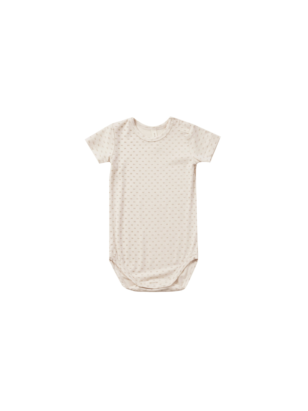 Quincy Mae BAMBOO SHORT SLEEVE BODYSUIT || OAT CHECK