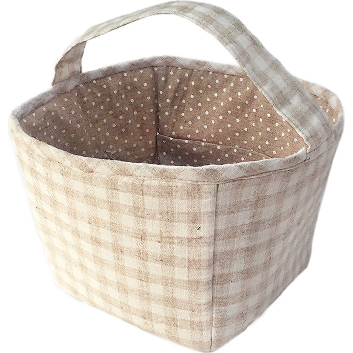 Tan Fabric Basket / Storage Caddy