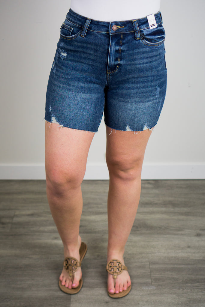 Judy Blue Addison Mid-Thigh Shorts