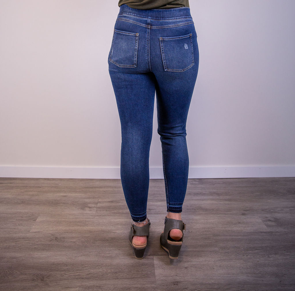 Spanx Jean Womens Medium Slimming Skinny Ankle Stretch Denim Pant
