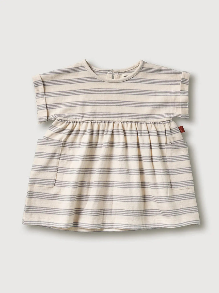 KidWild Dress- Mist Stripe