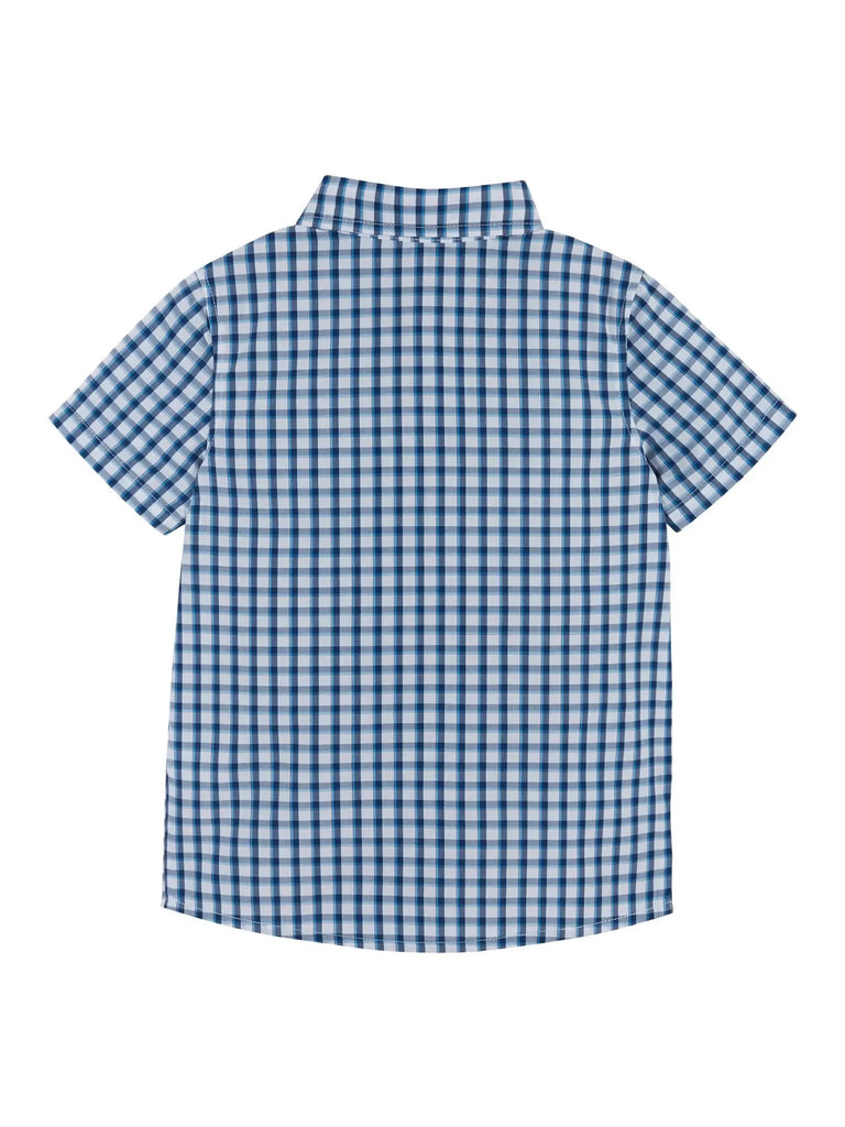 Boys Bamboo from Rayon Buttondown Teal + White