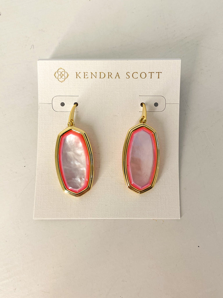 Kendra Scott Framed Elle Gold Drop Earrings