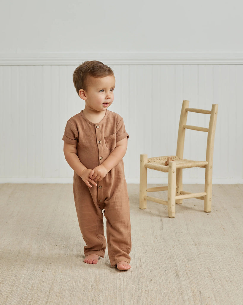 Quincy Mae Charlie Jumpsuit -Clay