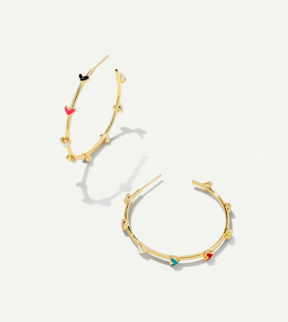 Kendra Scott Haven Heart Hoop Earrings