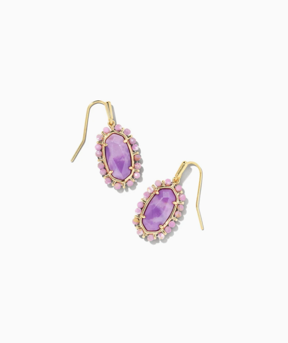 Kendra Scott Beaded Lee Gold Drop Earrings