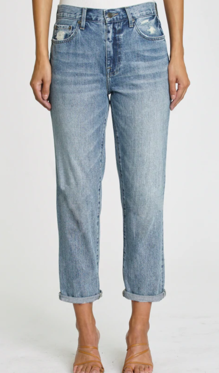 Pistola Presley High Rise Relaxed Roller Jean- Fusion