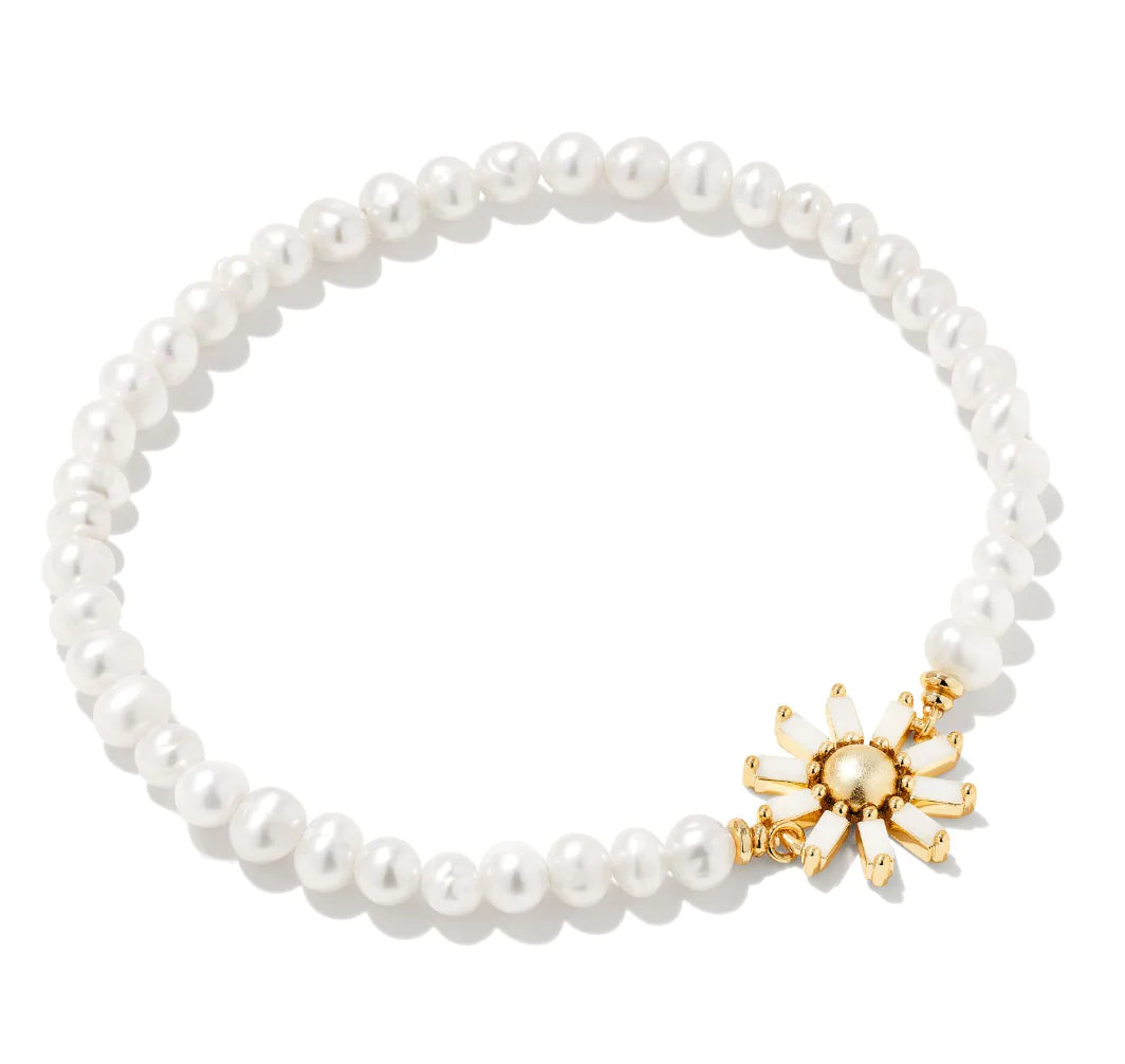 Kendra Scott Madison Daisy Pearl Stretch Bracelet