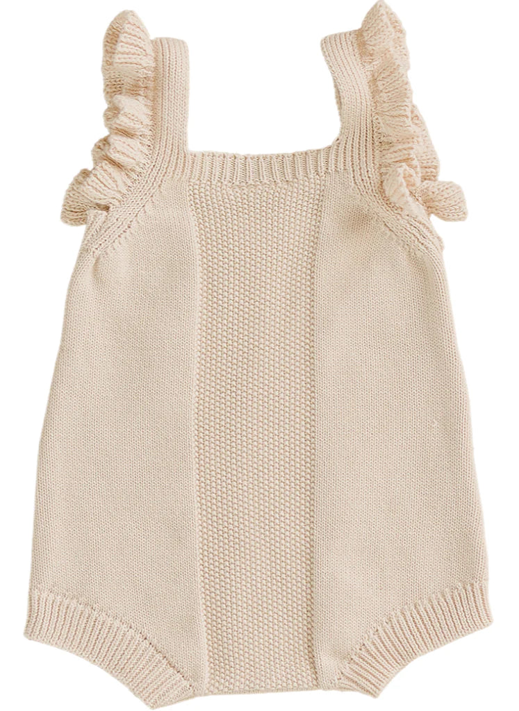 Mebie Baby Embellished Ruffle Knit Romper