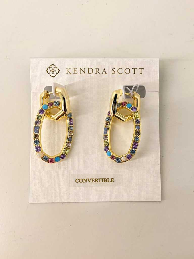 Kendra Scott Devin Crystal Link Earrings in Pastel Mix