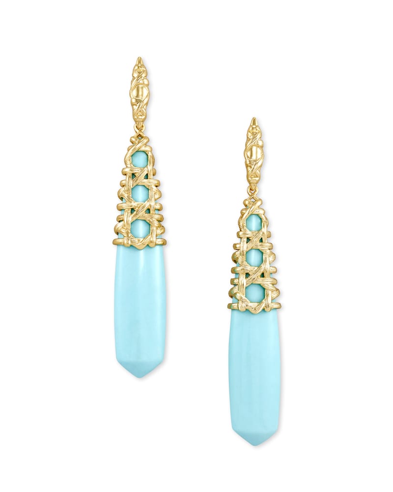 Davie 18k Gold Vermeil Stud Earrings in Turquoise | Kendra Scott