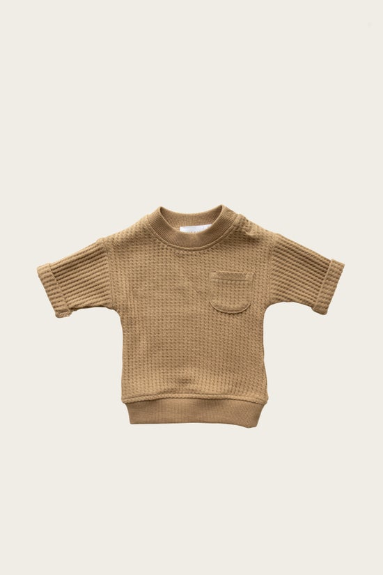 Jamie Kay Organic Cotton Waffle Easton Top- Putty